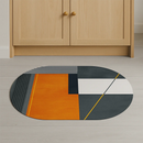 Classic houndstooth  Oval Shape Door Mat