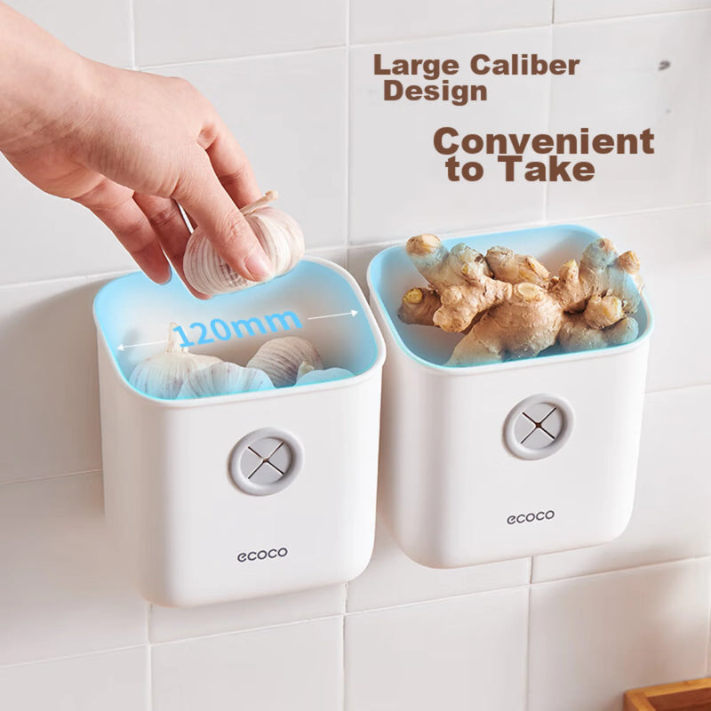 Ecoco Wall Mounted Holder for Utility- Nail Free No Wall Drilling Organizer Basket