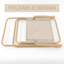 Portable Folding Chair with Wooden Armrests