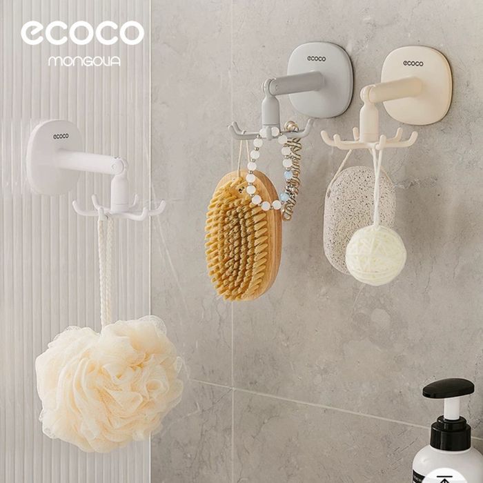 Wall Stick HAnger with 6 Hooks, Rotates 360 Degree