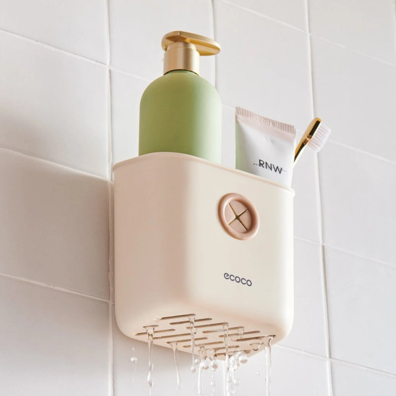 Ecoco Wall Mounted Holder for Utility- Nail Free No Wall Drilling Organizer Basket