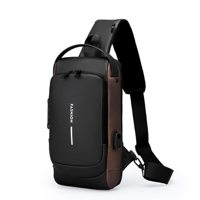Multifunction Sling Bag, USB Charging Sport Sling Anti-Theft Shoulder Bags, Outdoor And Daily Use