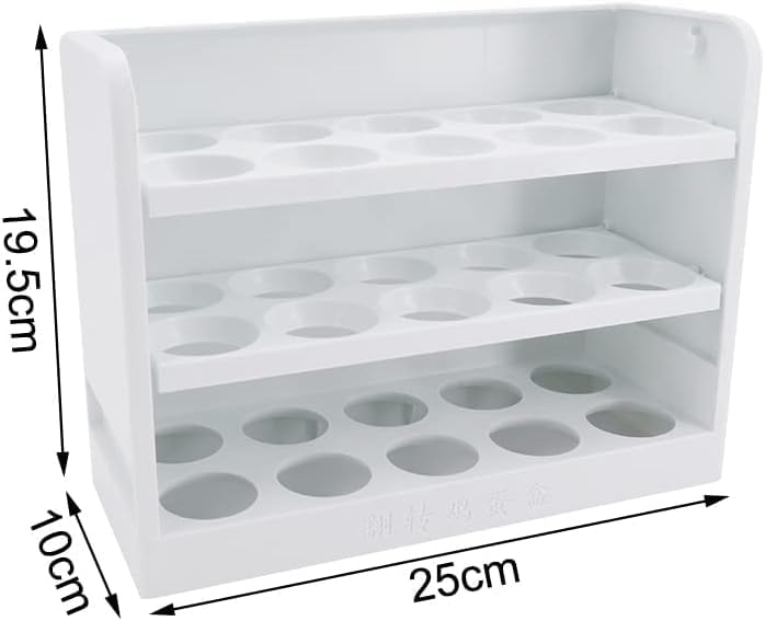 Kitchen Egg Storage Container, 3-Tier Egg Organizer Holder