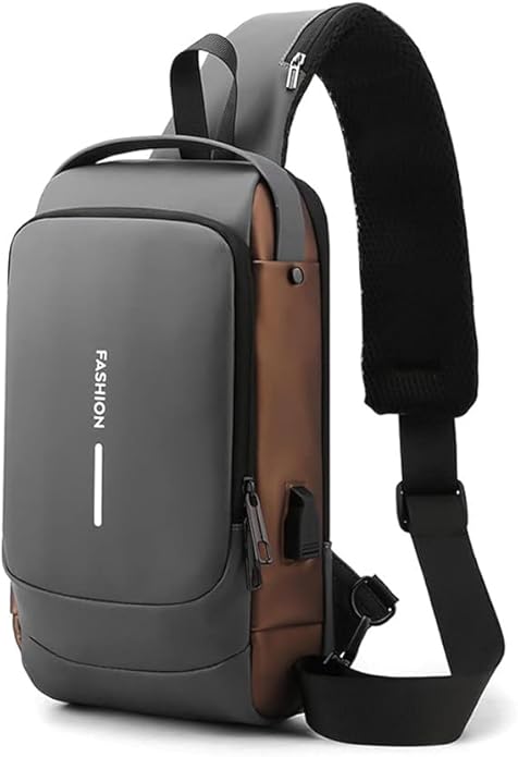 Multifunction Sling Bag, USB Charging Sport Sling Anti-Theft Shoulder Bags, Outdoor And Daily Use
