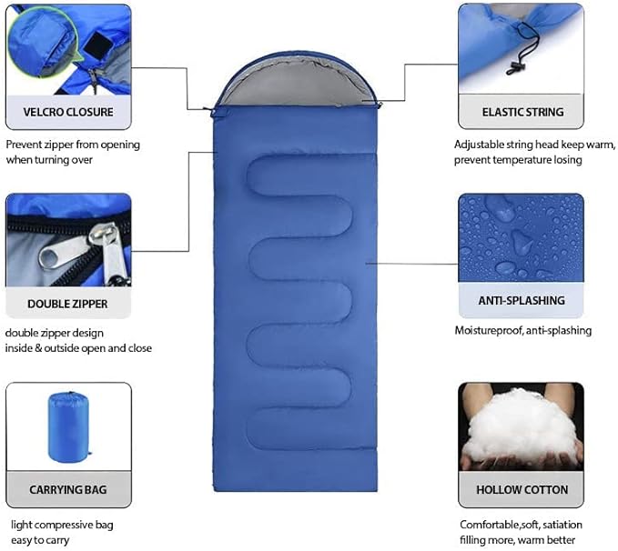 Ultralight Camping Waterproof Sleeping Pad Thickened Winter Warm Folding Sleeping Bag