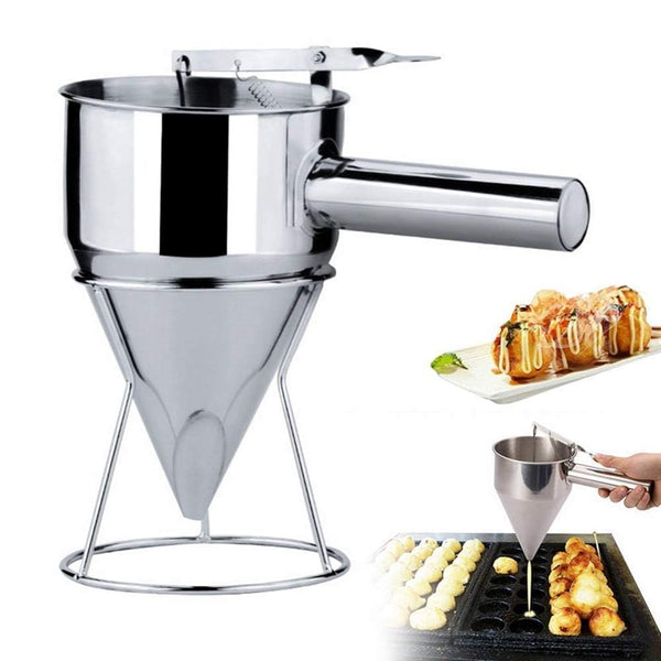 Pancake Batter Dispenser Stainless Steel with Stand