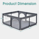 Large Baby Play Yards with Soft Breathable Mesh