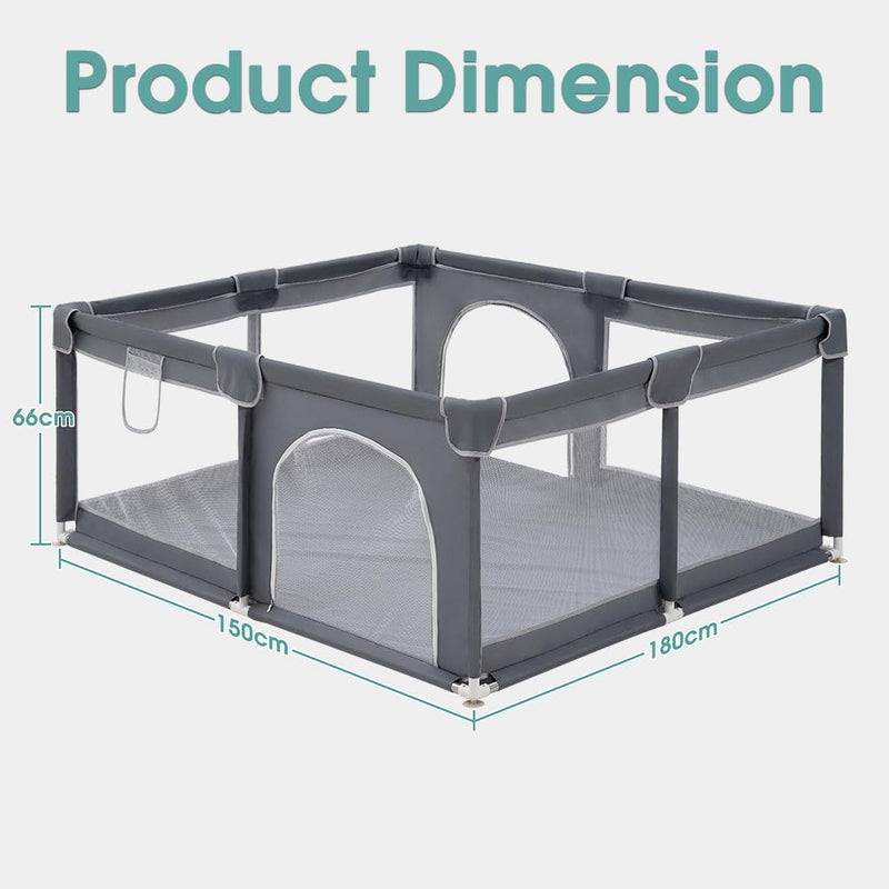 Large Baby Play Yards with Soft Breathable Mesh