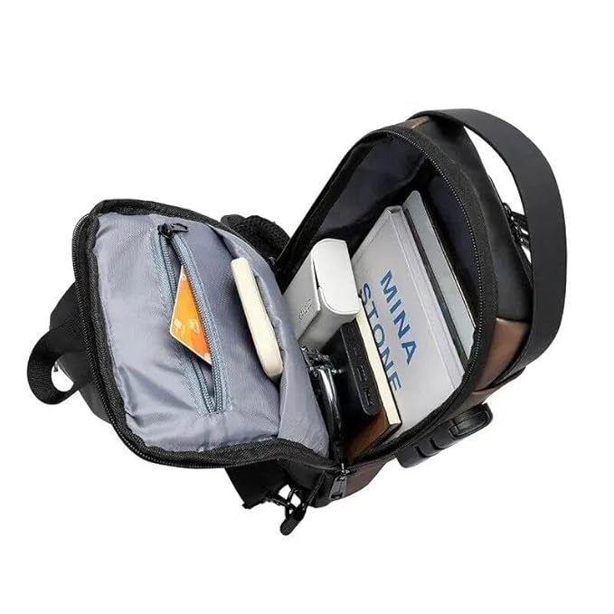 Multifunction Sling Bag, USB Charging Sport Sling Anti-Theft Shoulder Bags, Outdoor And Daily Use