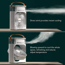 مروحة مكتبية محمولة مزودة بمبرد هواء وموزع هواء مع مصباح ليلي ومؤقت