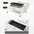 Adjustable Portable Charcoal Grill Multi-functional Metal Small BBQ Smoker for Outdoor Hiking Picnic