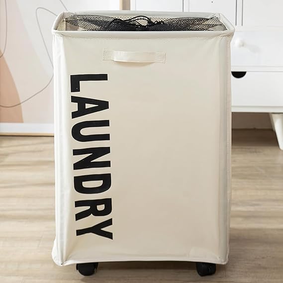 Collapsible Laundry Basket With Wheels