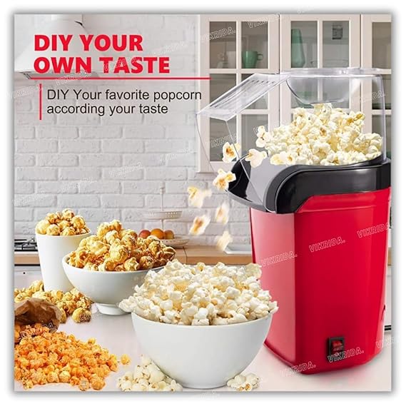 Electric Popcorn Maker Machine with 1200W, No oil needed