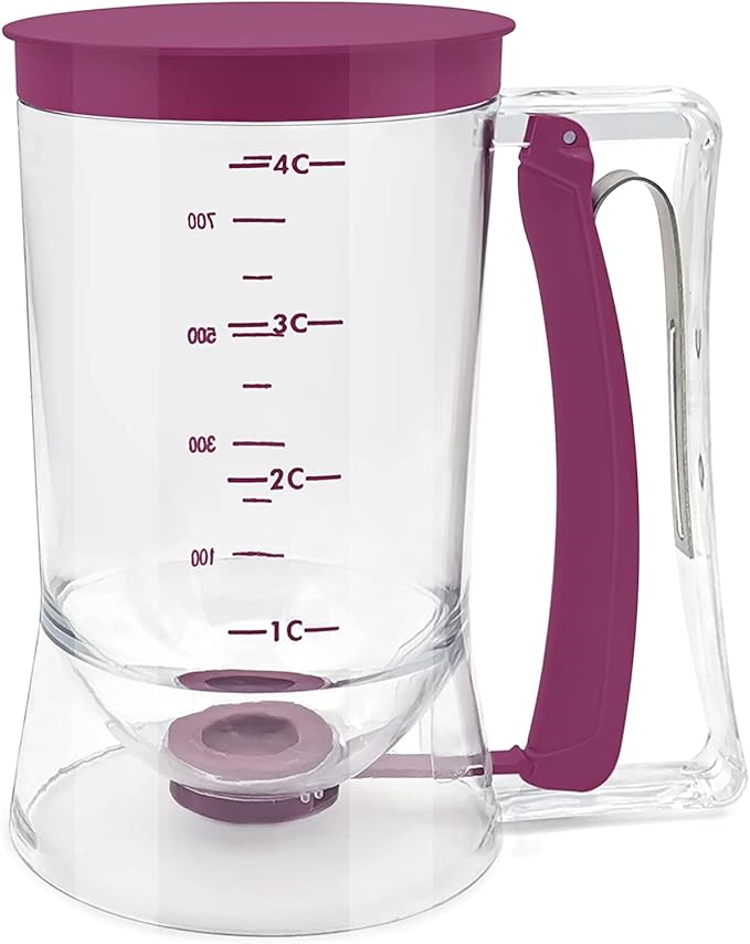 Pancake Cupcake Batter Dispenser with Measuring Label