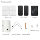 Adjustable Portable Charcoal Grill Multi-functional Metal Small BBQ Smoker for Outdoor Hiking Picnic