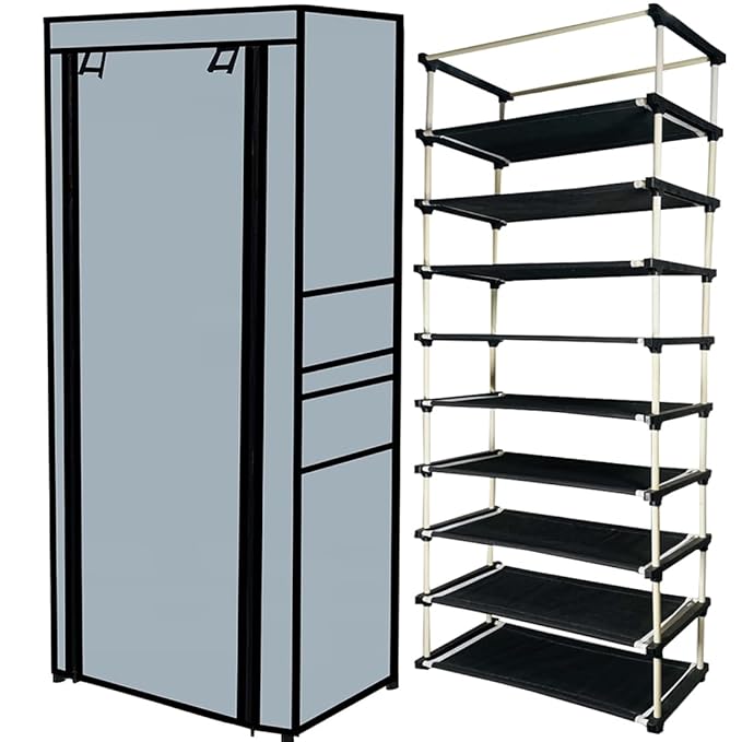 Multipurpose Shoe Rack with Dustproof Zip Cover,