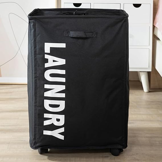 Collapsible Laundry Basket With Wheels