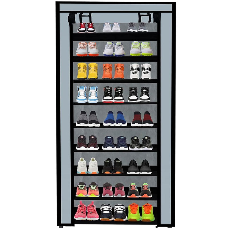 Multipurpose Shoe Rack with Dustproof Zip Cover,