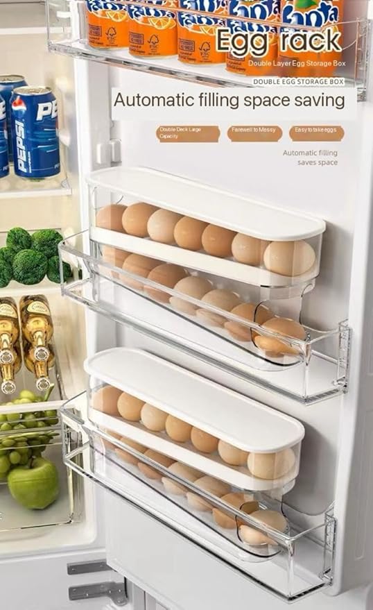 2 Tier Rolling Egg Dispenser for 12-14 Eggs