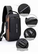 Multifunction Sling Bag, USB Charging Sport Sling Anti-Theft Shoulder Bags, Outdoor And Daily Use
