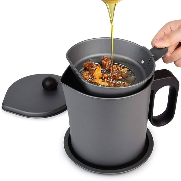 1.8L Stainless Steel Dual-Purpose Oil Filter Pot