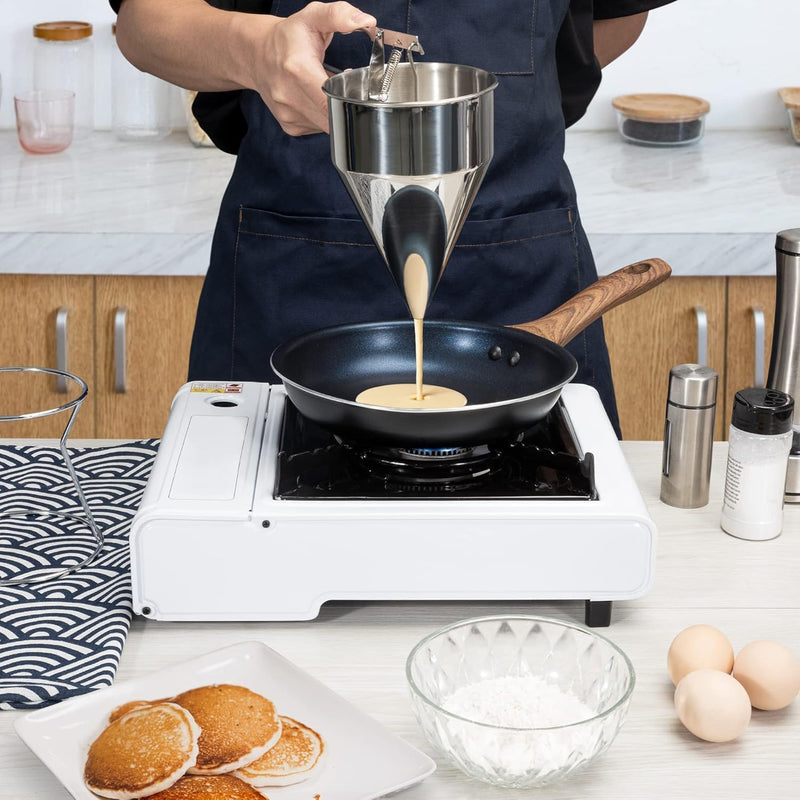 Pancake Batter Dispenser Stainless Steel with Stand