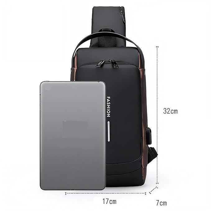 Multifunction Sling Bag, USB Charging Sport Sling Anti-Theft Shoulder Bags, Outdoor And Daily Use
