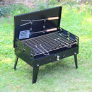 Outdoor folding charcoal barbecue grill, portable box type small BBQ grill, windshield design (Grill)