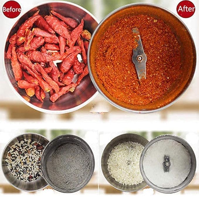 Portable Dry Grain Mill Grinder,Household Food Suitable Coffee Beans Grains Seasonings Spices