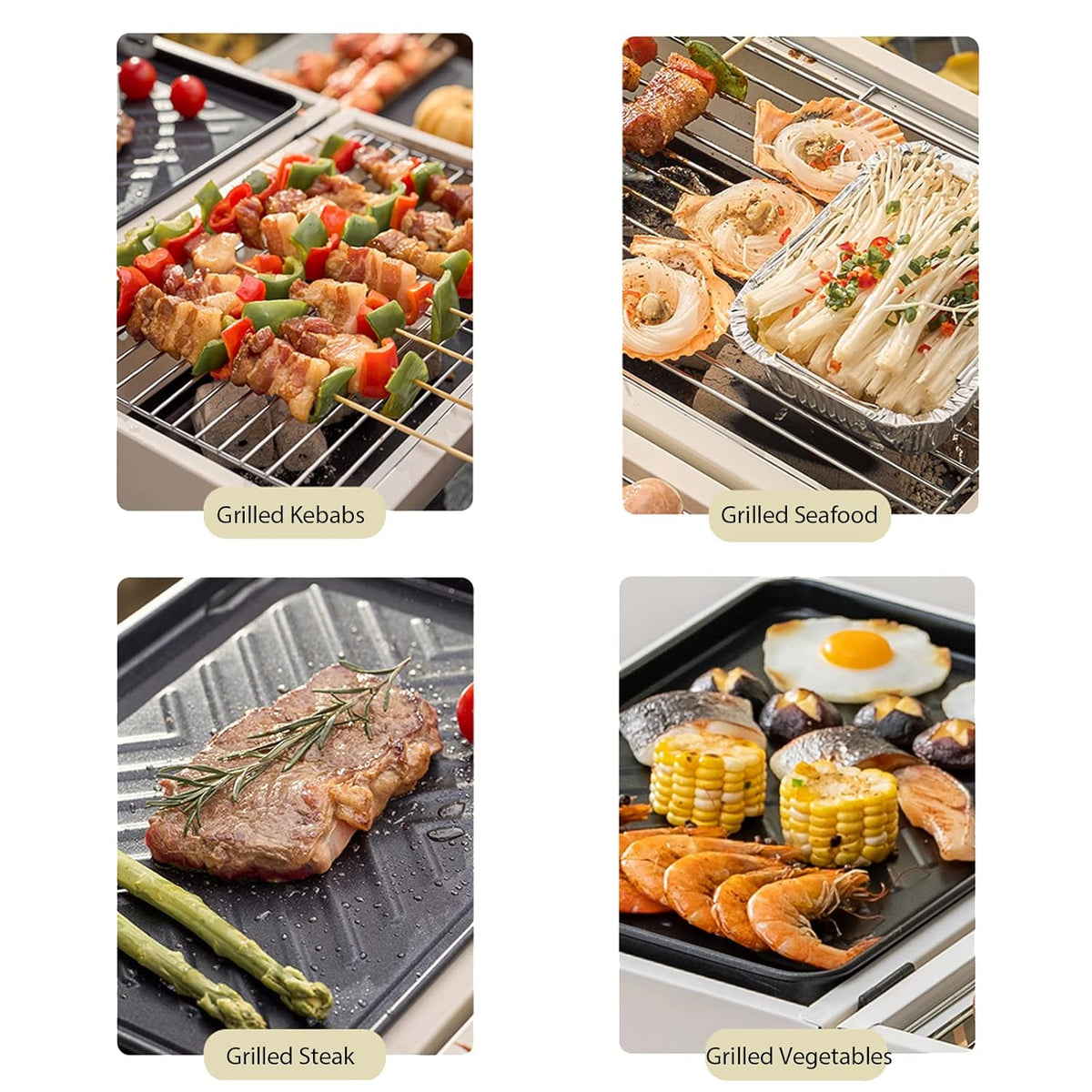 Adjustable Portable Charcoal Grill Multi-functional Metal Small BBQ Smoker for Outdoor Hiking Picnic