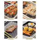 Adjustable Portable Charcoal Grill Multi-functional Metal Small BBQ Smoker for Outdoor Hiking Picnic