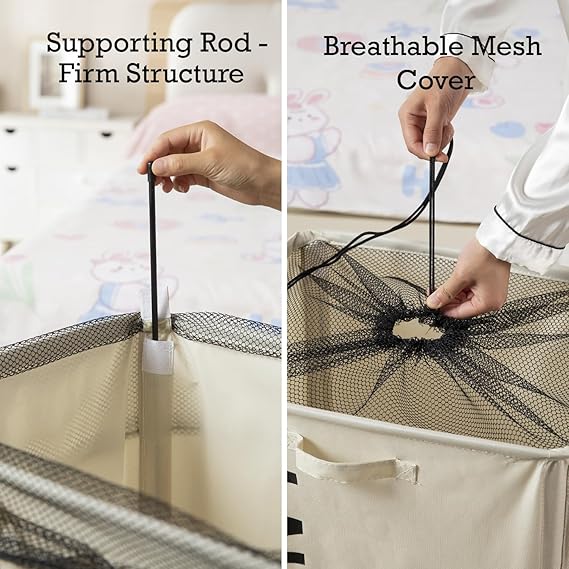 Collapsible Laundry Basket With Wheels