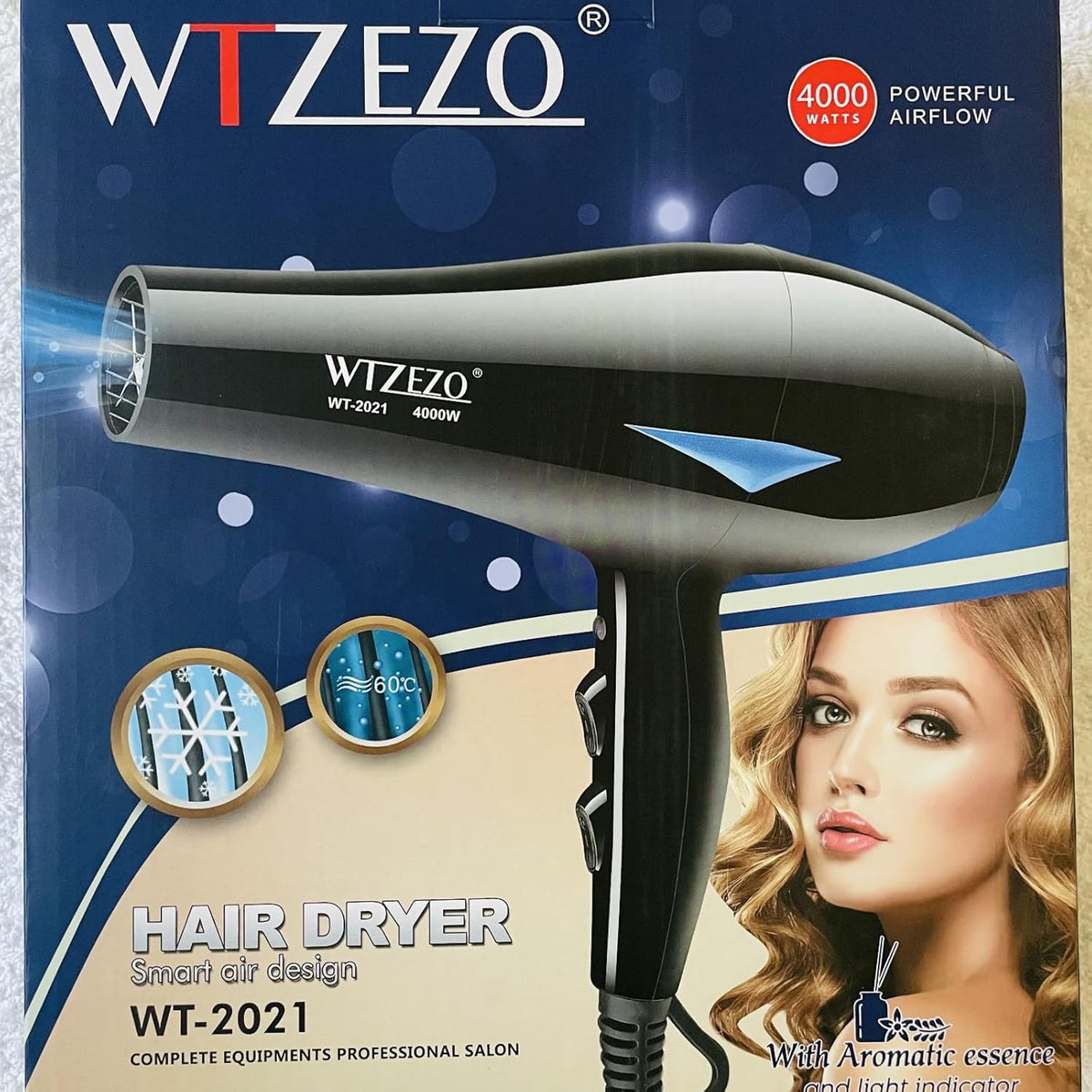 Professional Hair Dryer – High-Power 4000W Ionic Hair Blower for Fast Drying