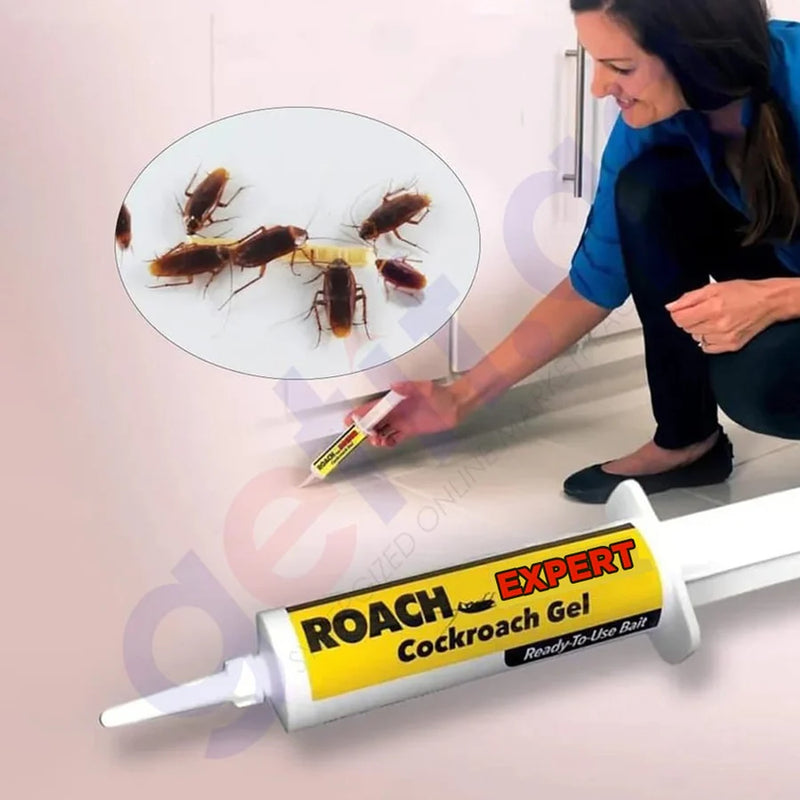 Anti Cockroach Roach Expert Gel, Roach Killer Poison, Ready-to-use Bait Syringe