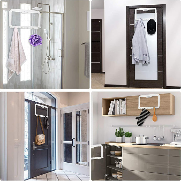 ECOCO Nail-free Stainless Steel Hook Cabinet Door Back Hanger