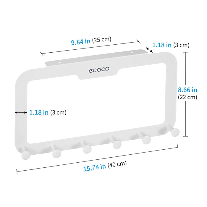 ECOCO Nail-free Stainless Steel Hook Cabinet Door Back Hanger