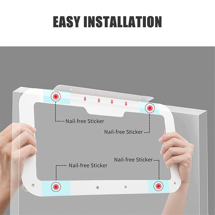 ECOCO Nail-free Stainless Steel Hook Cabinet Door Back Hanger