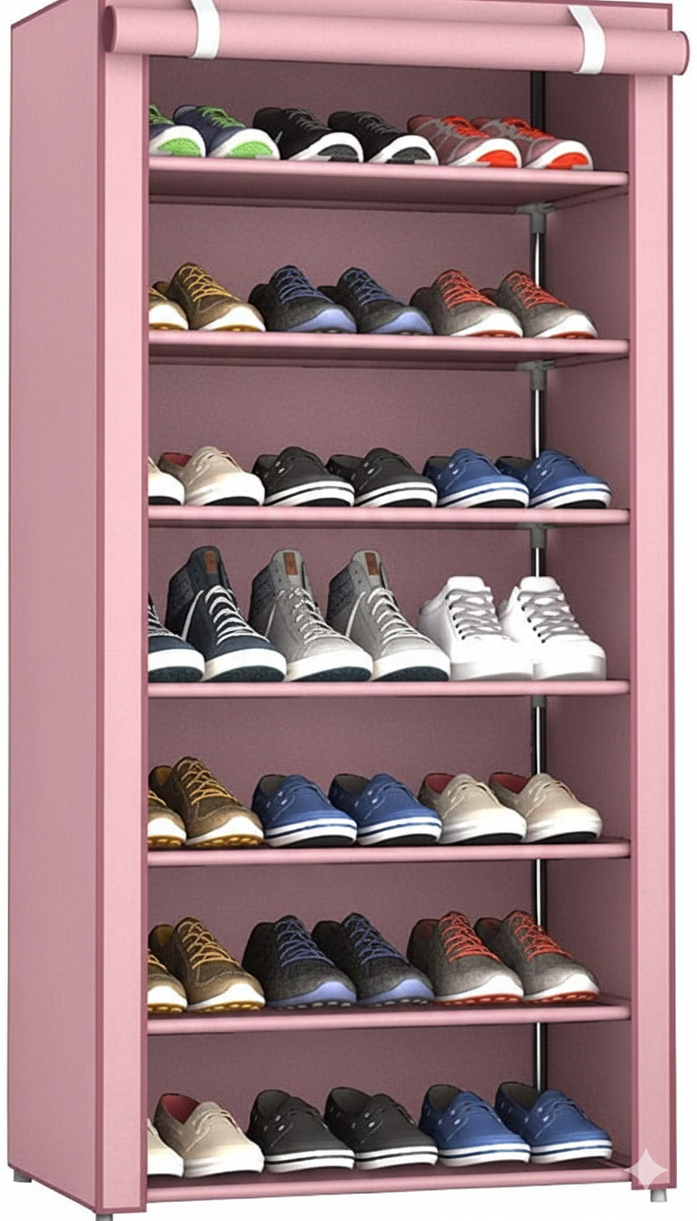 Multipurpose Shoe Rack with Dustproof Zip Cover,