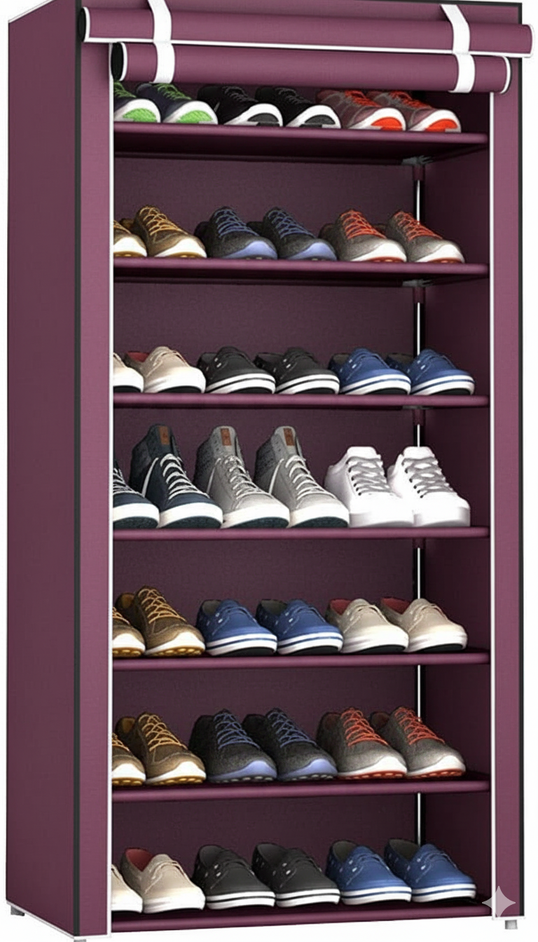 Multipurpose Shoe Rack with Dustproof Zip Cover,