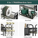 رف تجفيف الأطباق ذو طبقتين