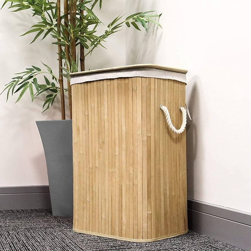 Bamboo Laundry Basket with Lid