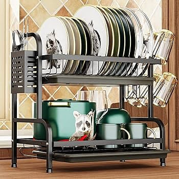 Two-Tier Dish Drying Rack