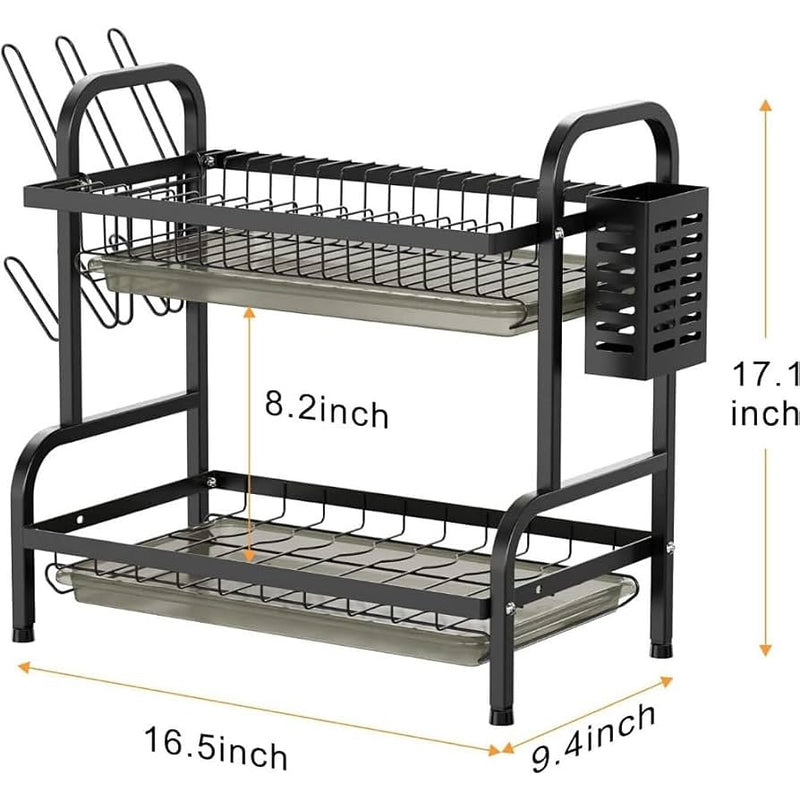 Two-Tier Dish Drying Rack