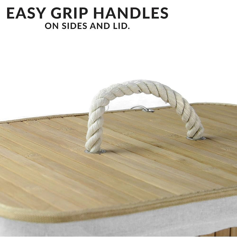 Bamboo Laundry Basket with Lid
