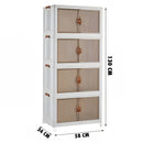 Stackable & Foldable Storage Cabinet with Doors and Wheels