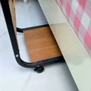 Portable Mini C-Shaped Bedroom Tea Table, Wooden Side Table