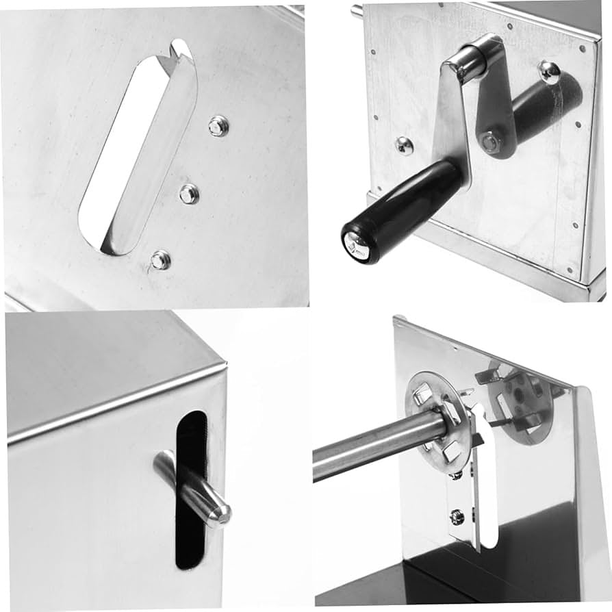 آلة تقطيع البطاطس الحلزونية اليدوية المصنوعة من الفولاذ المقاوم للصدأ 