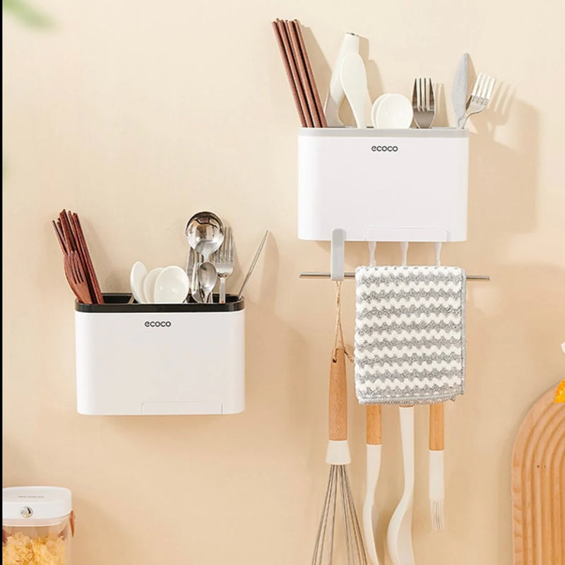 Ecoco Wall-Mounted Knife Holder- Kitchen Towel & Tools Holder