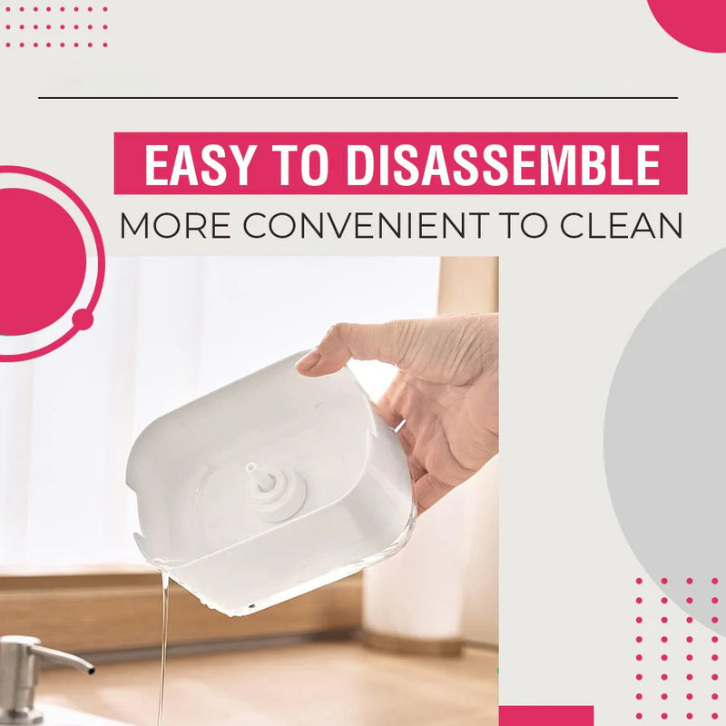 Soap Dispenser for Kitchen with Sponge Holder 300ml, 2in1 Liquid Soap Dispenser