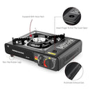 موقد غاز محمول مع حقيبة حمل للتخييم والمشي لمسافات طويلة والنزهات في الهواء الطلق